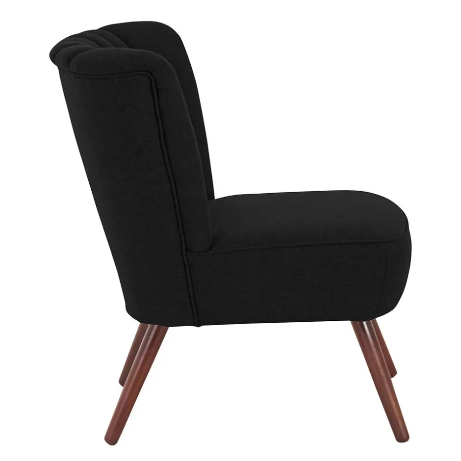 Sessel in Schwarz und Nussbaum - Nastasia^Wohnen Discount