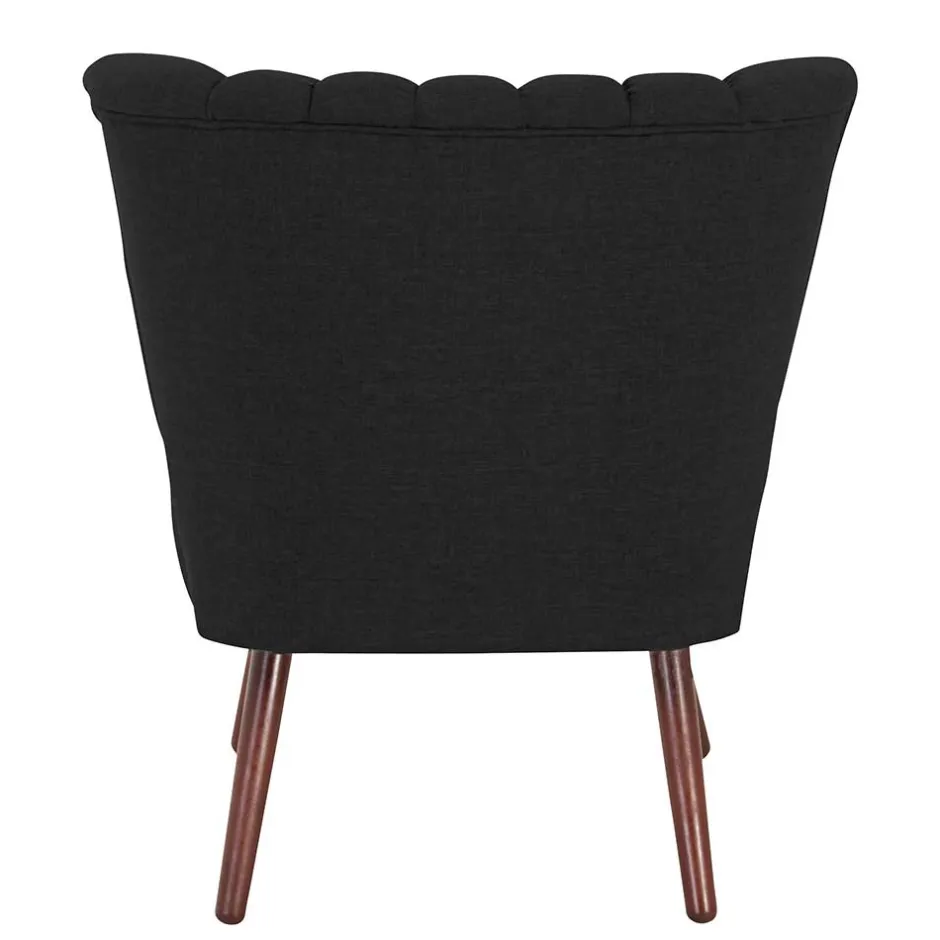 Sessel in Schwarz und Nussbaum - Nastasia^Wohnen Discount