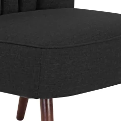 Sessel in Schwarz und Nussbaum - Nastasia^Wohnen Discount