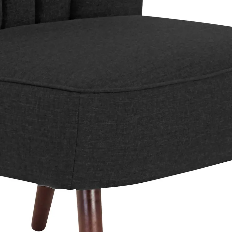 Sessel in Schwarz und Nussbaum - Nastasia^Wohnen Discount