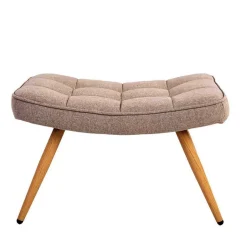 Sessel mit Fußhocker in Beige - Trees (zweiteilig)^Wohnen Outlet