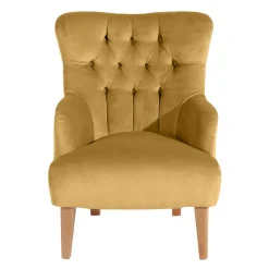 Sessel mit Ohren in Maisgelb und Buche - Amarello^Wohnen Online