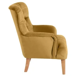 Sessel mit Ohren in Maisgelb und Buche - Amarello^Wohnen Online