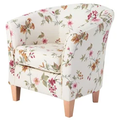Sessel mit Stoffbezug mit Blumen Dessin - Barbadus^Wohnen