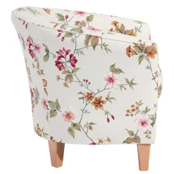 Sessel mit Stoffbezug mit Blumen Dessin - Barbadus^Wohnen