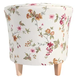 Sessel mit Stoffbezug mit Blumen Dessin - Barbadus^Wohnen
