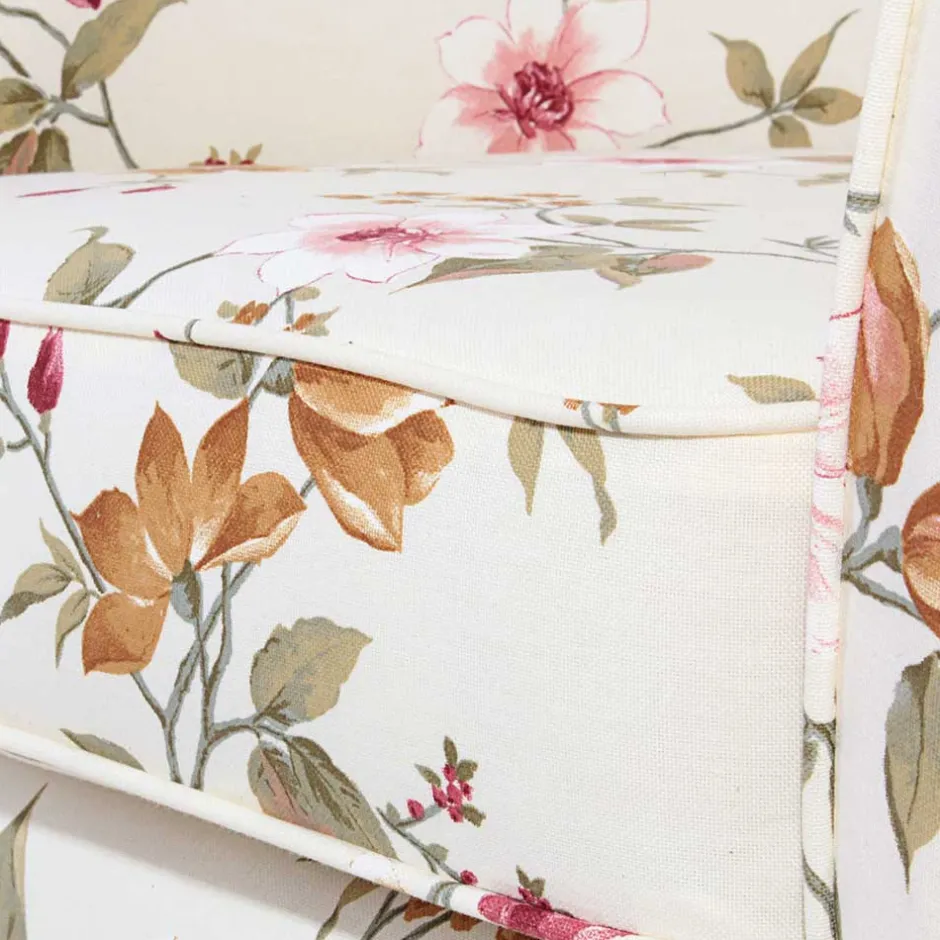 Sessel mit Stoffbezug mit Blumen Dessin - Barbadus^Wohnen