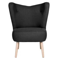 Sessel ohne Armlehnen in Schwarz Stoff - Oase^Wohnen New