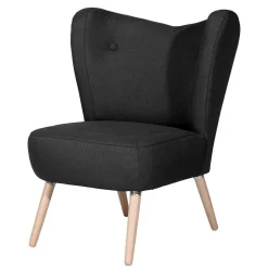 Sessel ohne Armlehnen in Schwarz Stoff - Oase^Wohnen New