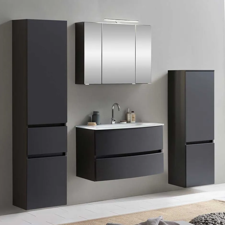 Wohnen Set Badmöbel hängend oder stehend - Natarivos (vierteilig)