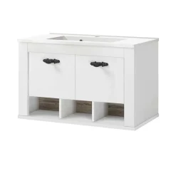 Wohnen Set Badmöbel im Landhaus Look - Doules (fünfteilig)