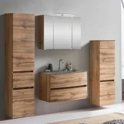 Wohnen Set Badmöbel in Holz Optik - Neuzera (vierteilig)