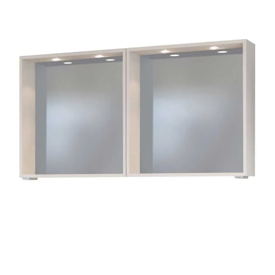 Wohnen Set Bad-Möbel mit Doppelwaschtisch - Enwicos (dreiteilig)