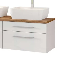 Wohnen Set Bad-Möbel mit Doppelwaschtisch - Enwicos (dreiteilig)