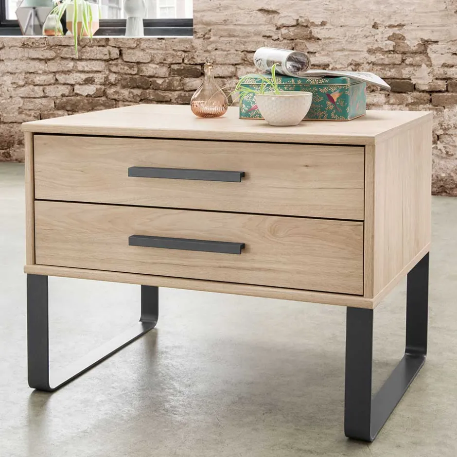 Wohnen Set Bettanlage mit LED Beleuchtung - Licruva (dreiteilig)