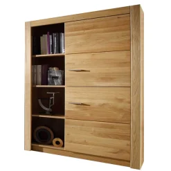 Wohnen Set Design Wohnwand aus Asteiche - Landuva (vierteilig)