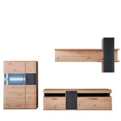 Wohnen Set Design Wohnwand Möbel - Vecenda (dreiteilig)