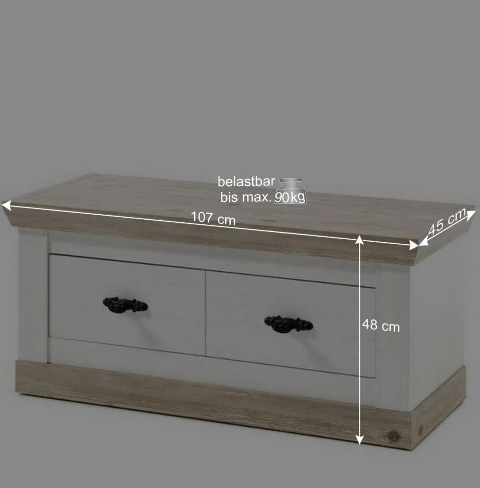 Set Dielen Ausstattung mit Schrank - Nedita (dreiteilig)^Wohnen Hot