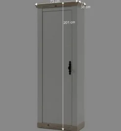 Set Dielen Ausstattung mit Schrank - Nedita (dreiteilig)^Wohnen Hot