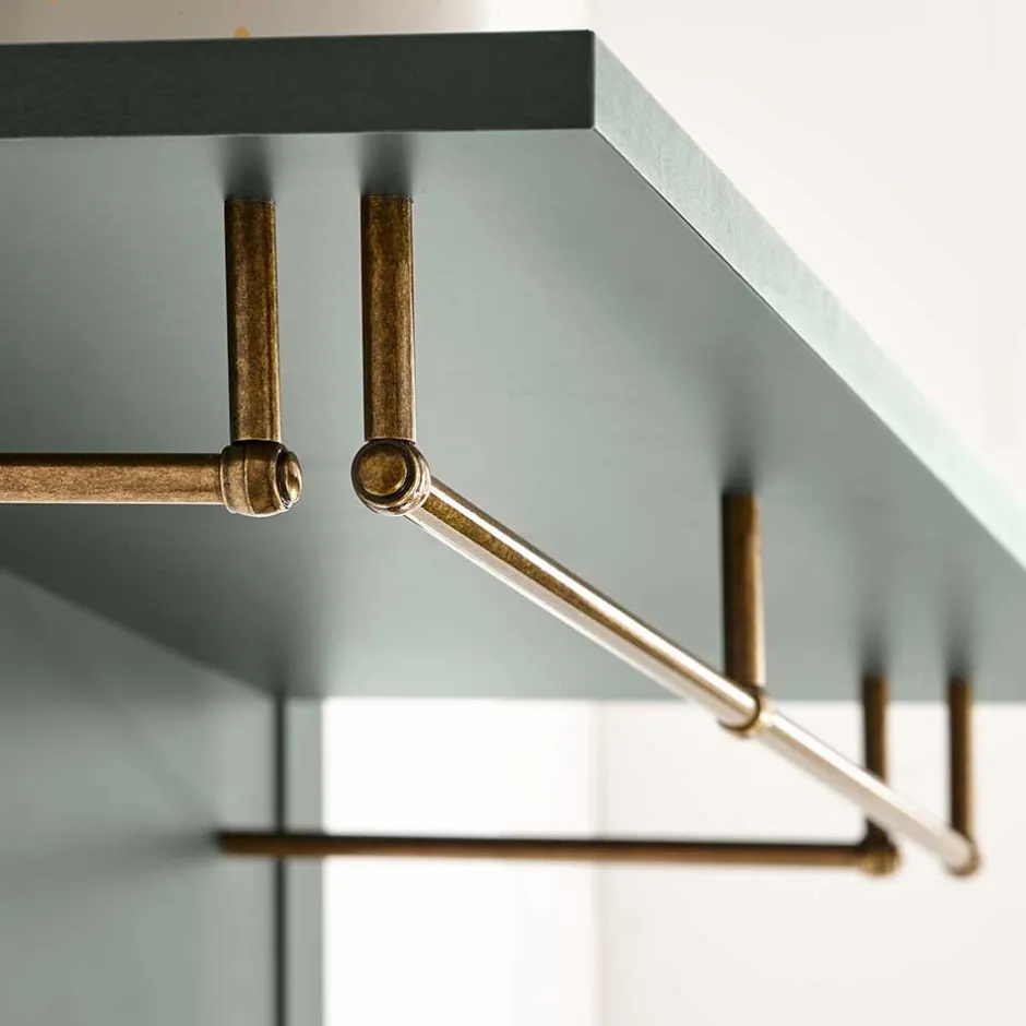 Wohnen Set Flur Einrichtung in Dunkelgrün - Niestov (fünfteilig)