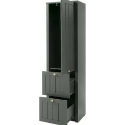 Wohnen Set Flur Einrichtung in Dunkelgrün - Niestov (fünfteilig)