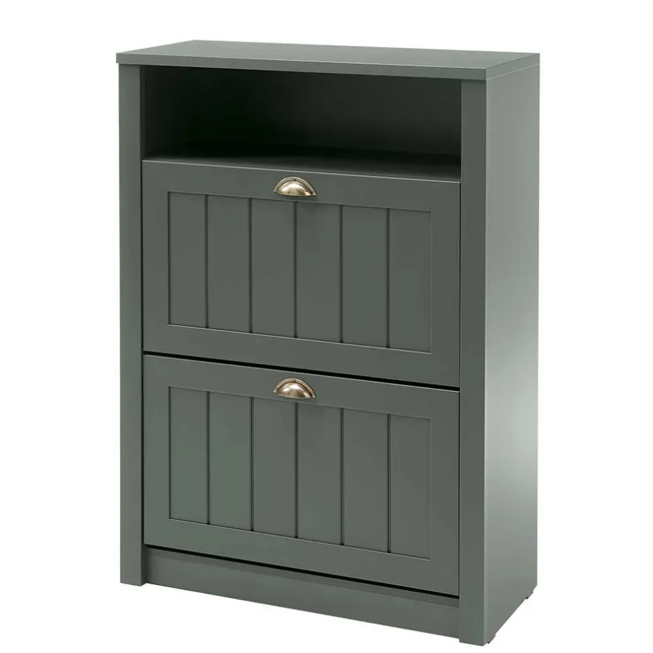 Wohnen Set Flur Einrichtung in Dunkelgrün - Niestov (fünfteilig)