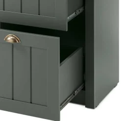 Wohnen Set Flur Einrichtung in Dunkelgrün - Niestov (fünfteilig)