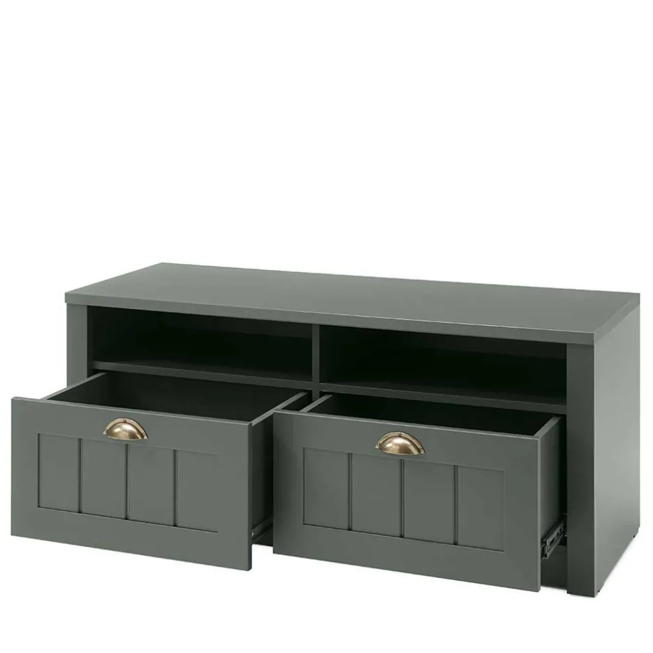 Wohnen Set Flur Einrichtung in Dunkelgrün - Niestov (fünfteilig)