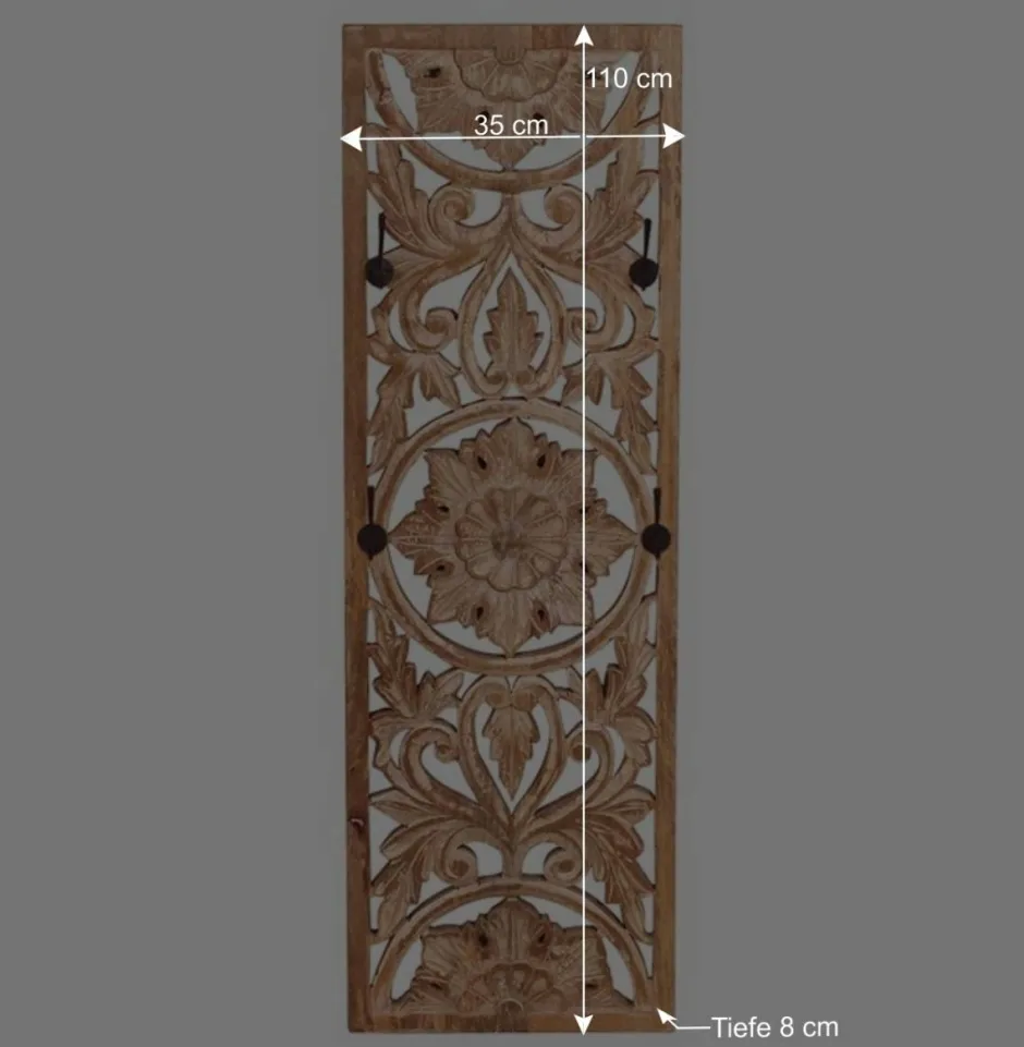 Wohnen Set Flurmöbel im Ethno Stil - Runiasa (vierteilig)