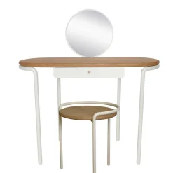 Wohnen Set Frisiertisch mit Spiegel & Hocker - Westerland (zweiteilig)