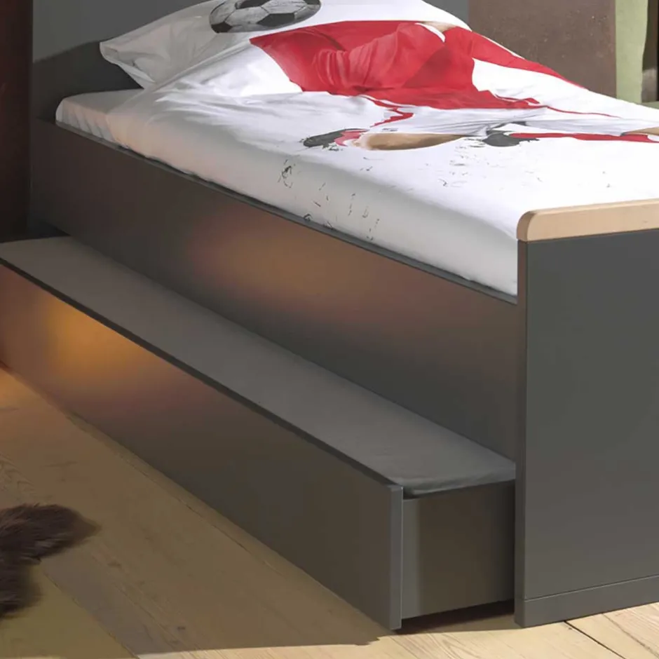 Set Jugendzimmermöbel in Dunkelgrau - Navlius (sechsteilig)^Wohnen Discount