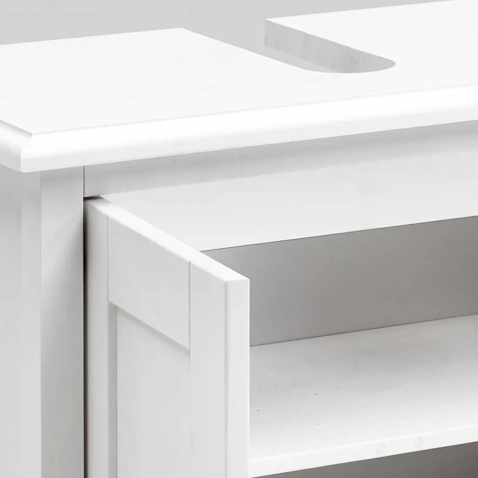 Wohnen Set Landhaus Badmöbel aus Holz - Satumare (dreiteilig)