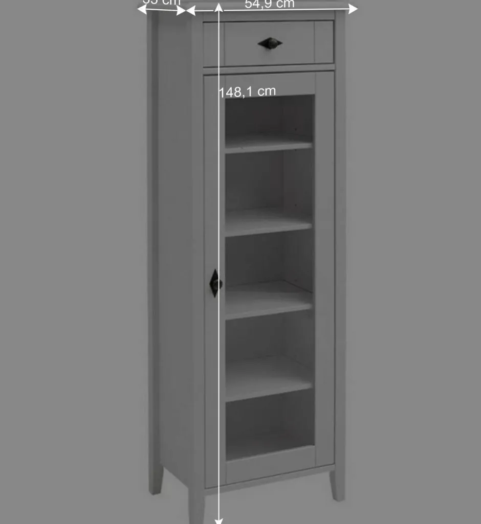 Wohnen Set Landhaus Badmöbel aus Holz - Satumare (dreiteilig)