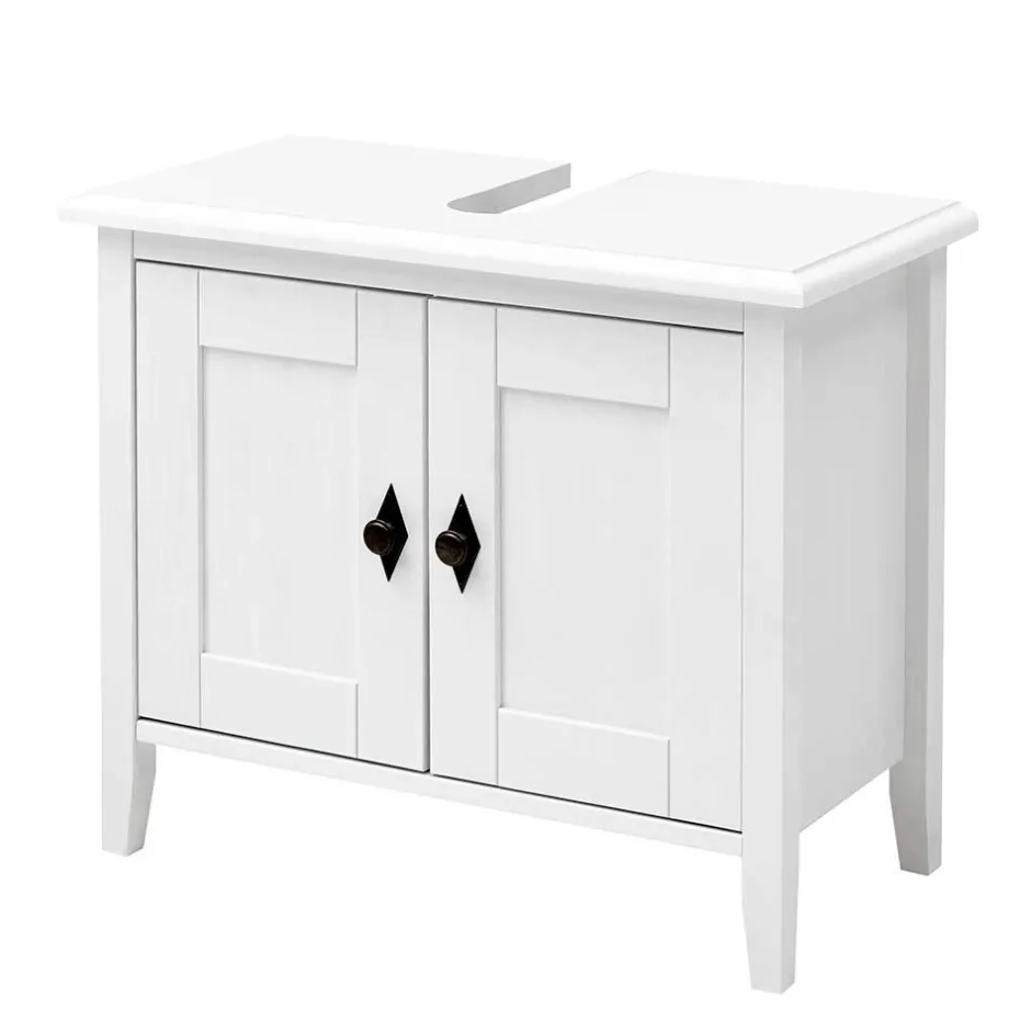 Wohnen Set Landhaus Badmöbel aus Holz - Satumare (dreiteilig)