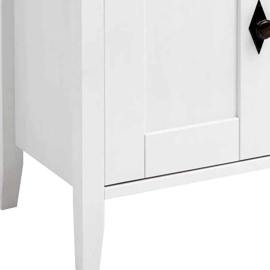 Wohnen Set Landhaus Badmöbel aus Holz - Satumare (dreiteilig)