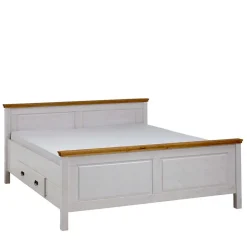 Wohnen Set Landhausbett & Nachtschränke - Sibiuta (dreiteilig)