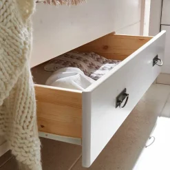 Wohnen Set Landhausbett & Nachtschränke - Sibiuta (dreiteilig)