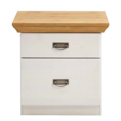 Wohnen Set Landhausbett & Nachtschränke - Sibiuta (dreiteilig)