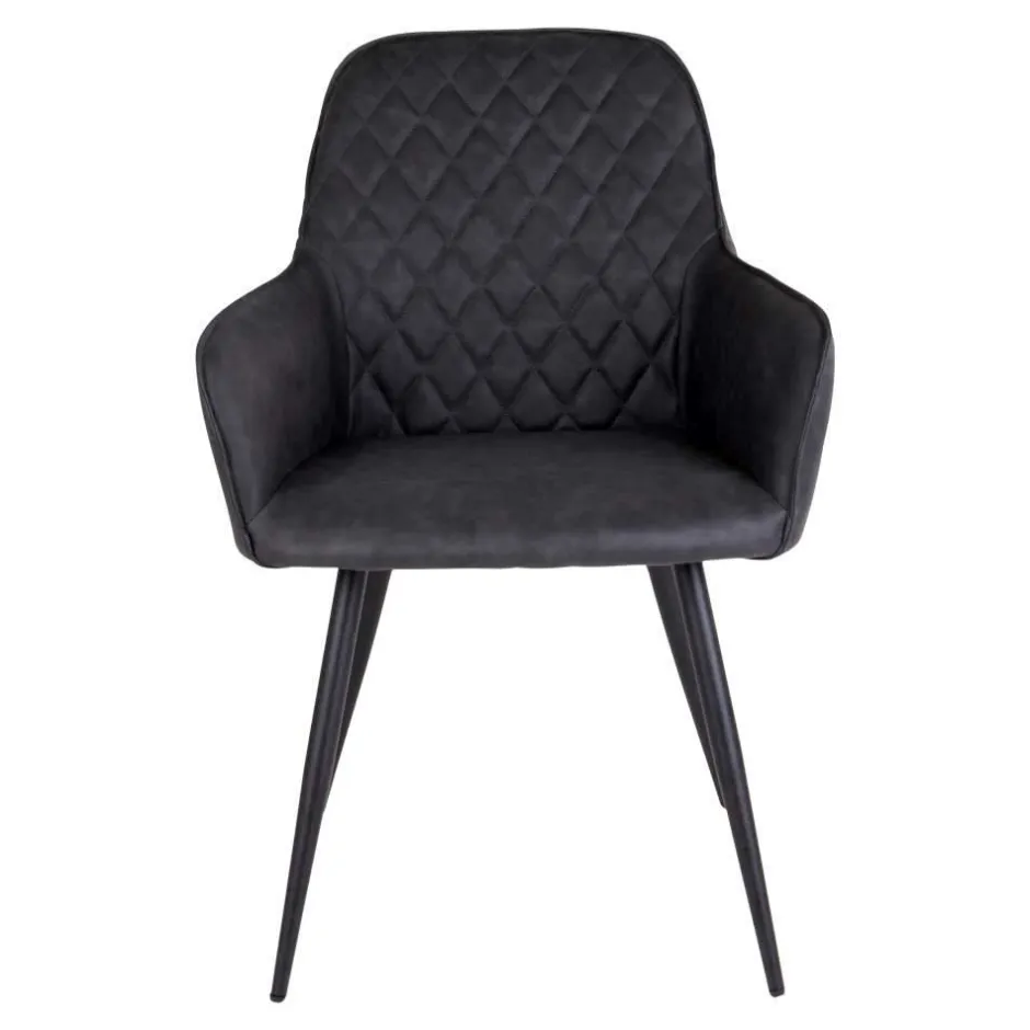 Wohnen Set Loft X-Fuß Tisch & Tischsessel - Ghaz (siebenteilig)