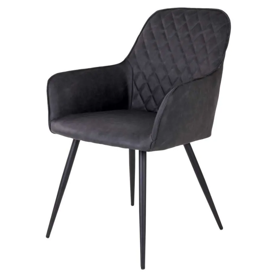 Wohnen Set Loft X-Fuß Tisch & Tischsessel - Ghaz (siebenteilig)