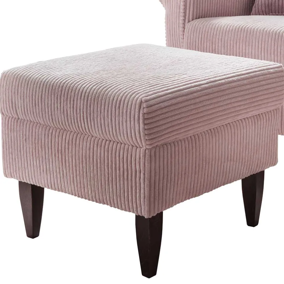 Set Ohrensessel mit Fußhocker - Noah (zweiteilig)^Wohnen Best