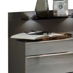 Set Schlafzimmer in Hellgrau & Braun - Ocavado (vierteilig)^Wohnen Discount