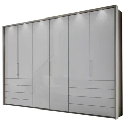 Set Schlafzimmer in Hellgrau & Braun - Ocavado (vierteilig)^Wohnen Discount