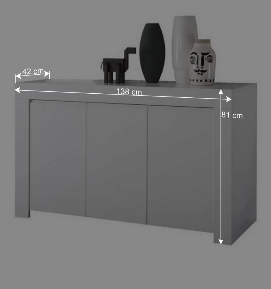 Wohnen Set TV Lowboard & Regal & Sideboard - Mikes (dreiteilig)