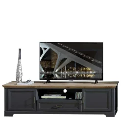 Set TV Lowboard & Vitrine in Grau - Thumbs (zweiteilig)^Wohnen Hot