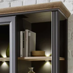 Set TV Lowboard & Vitrine in Grau - Thumbs (zweiteilig)^Wohnen Hot