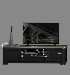 Set TV Lowboard & Vitrine in Grau - Thumbs (zweiteilig)^Wohnen Hot