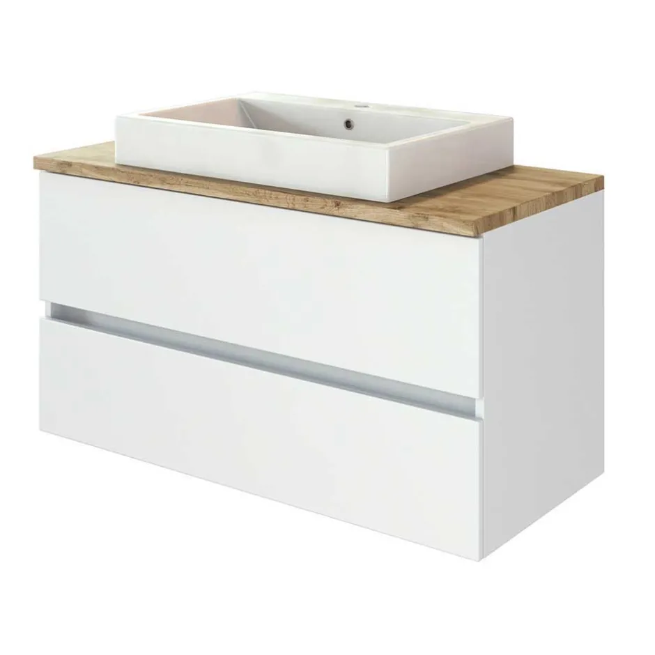 Wohnen Set Waschkonsole und Spiegelschrank - Misbonas (zweiteilig)