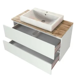 Wohnen Set Waschkonsole und Spiegelschrank - Misbonas (zweiteilig)