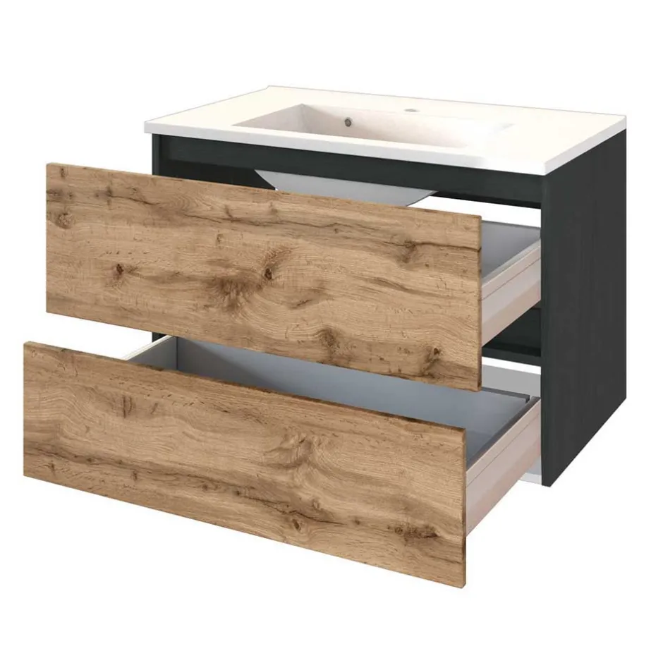 Set Waschplatz mit LED Spiegelschrank - Endely (zweiteilig)^Wohnen New